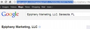 Google Places URL - Highlighted