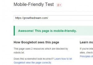 Google Mobile-Friendly Test Result