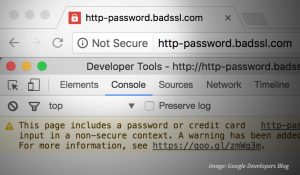 Not Secure Warning: Google Developers Blog